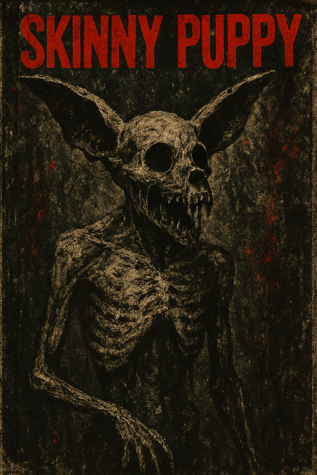 Dog Bat Skinny Puppy Unisex t-shirt